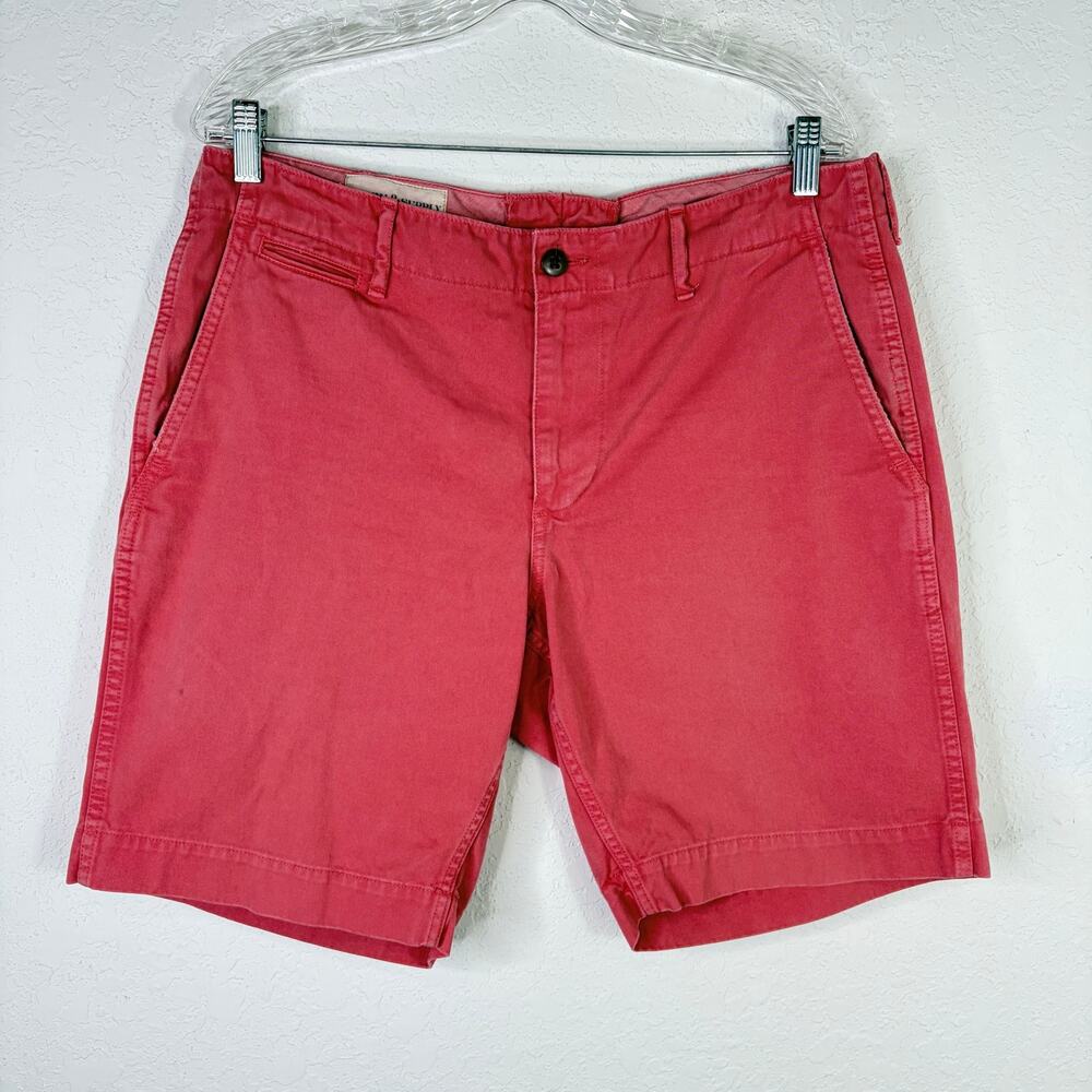 Denim & Supply Ralph Lauren coral pink Men's chino shorts size 34 preppy, casual